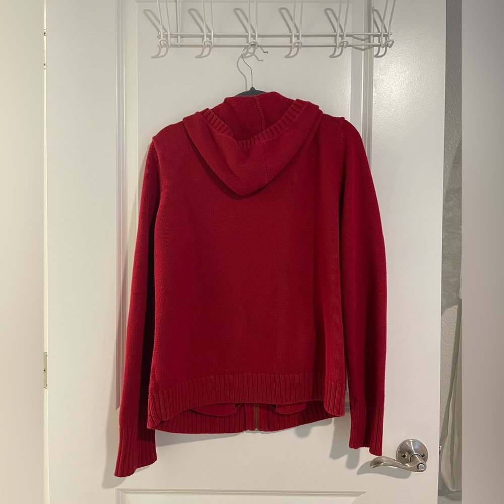 Lauren Ralph Lauren Zip-Up Hoodie | Red - Picture 3 of 5